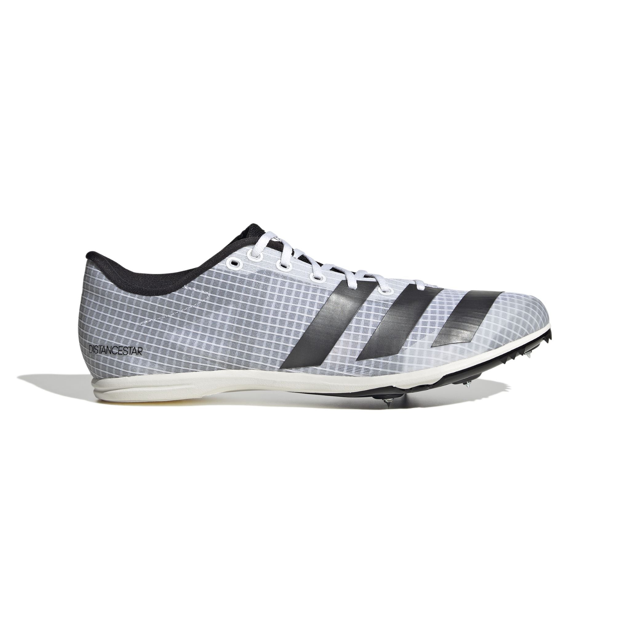 Adidas Distancestar Mens Running Spikes White