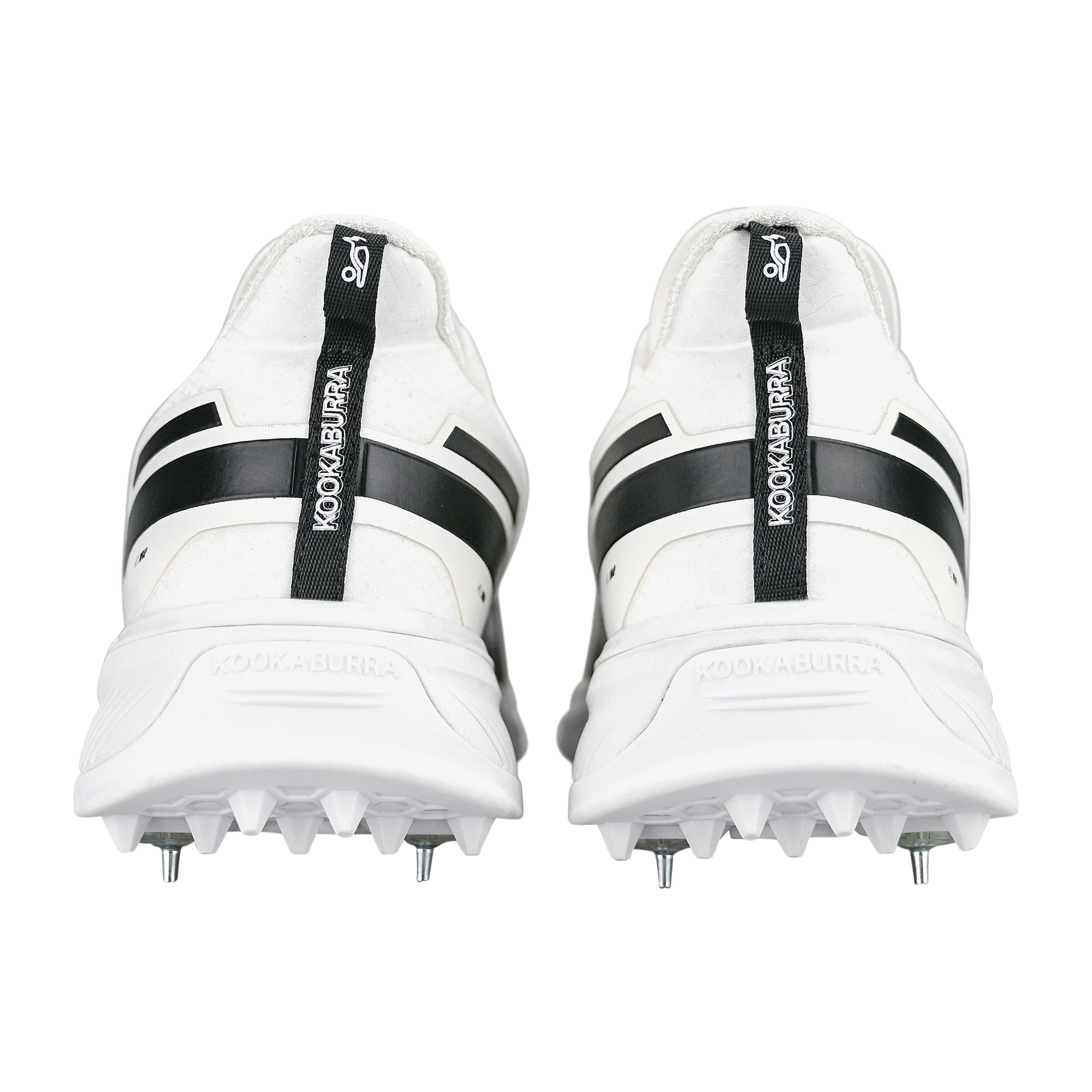 Kookaburra KC Players Spike Cricket Shoes 2025: White/Black