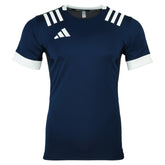 3 Stripe Rugby Jersey Fitted: Navy