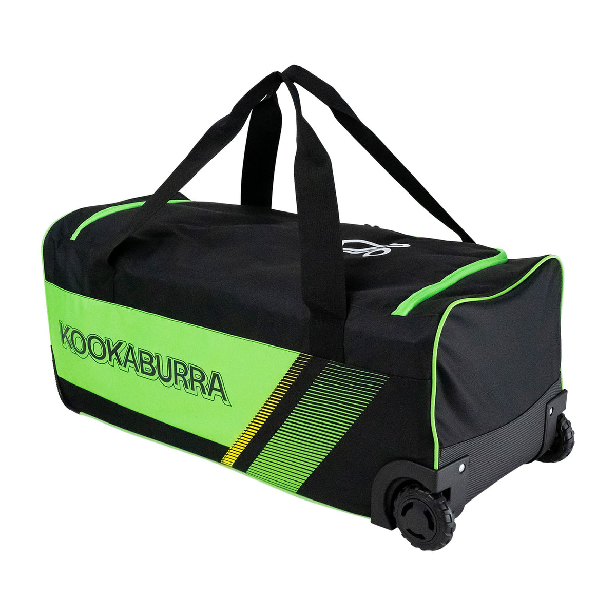 Kookaburra 9500 Wheelie Bag: Black/Neon Green 2025