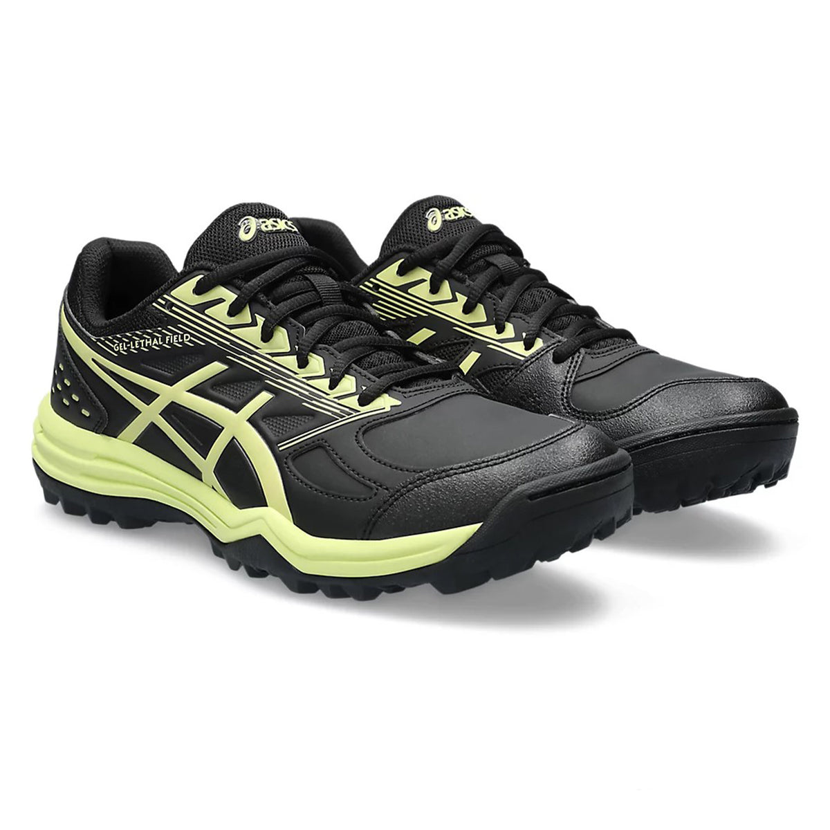 Asics Gel Lethal Field Mens Hockey Shoes: Black/Glow Yellow