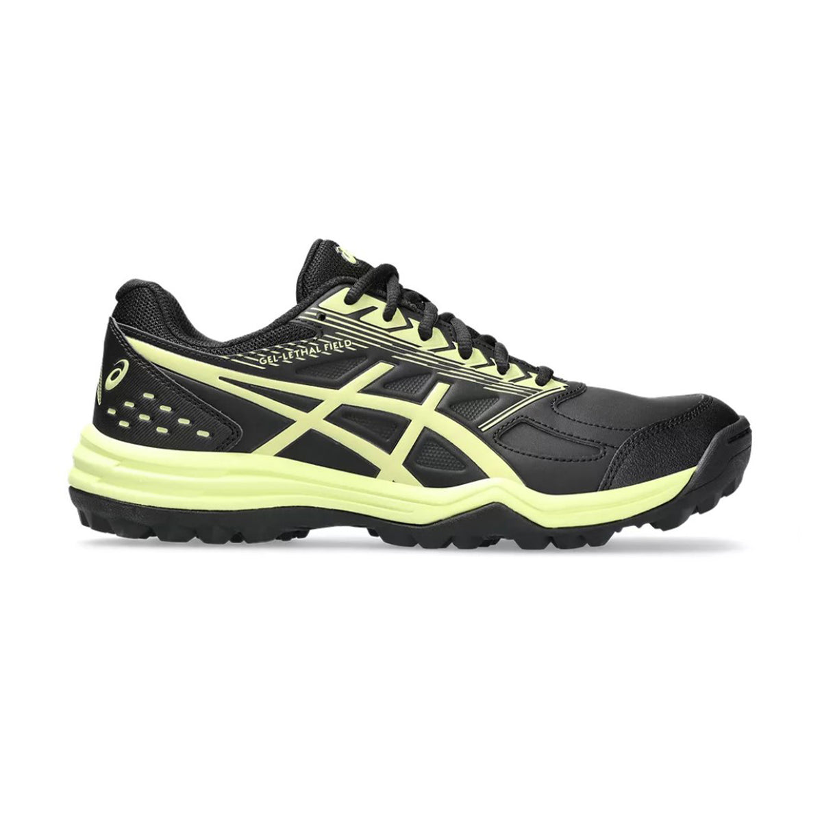 Asics Gel Lethal Field Mens Hockey Shoes: Black/Glow Yellow