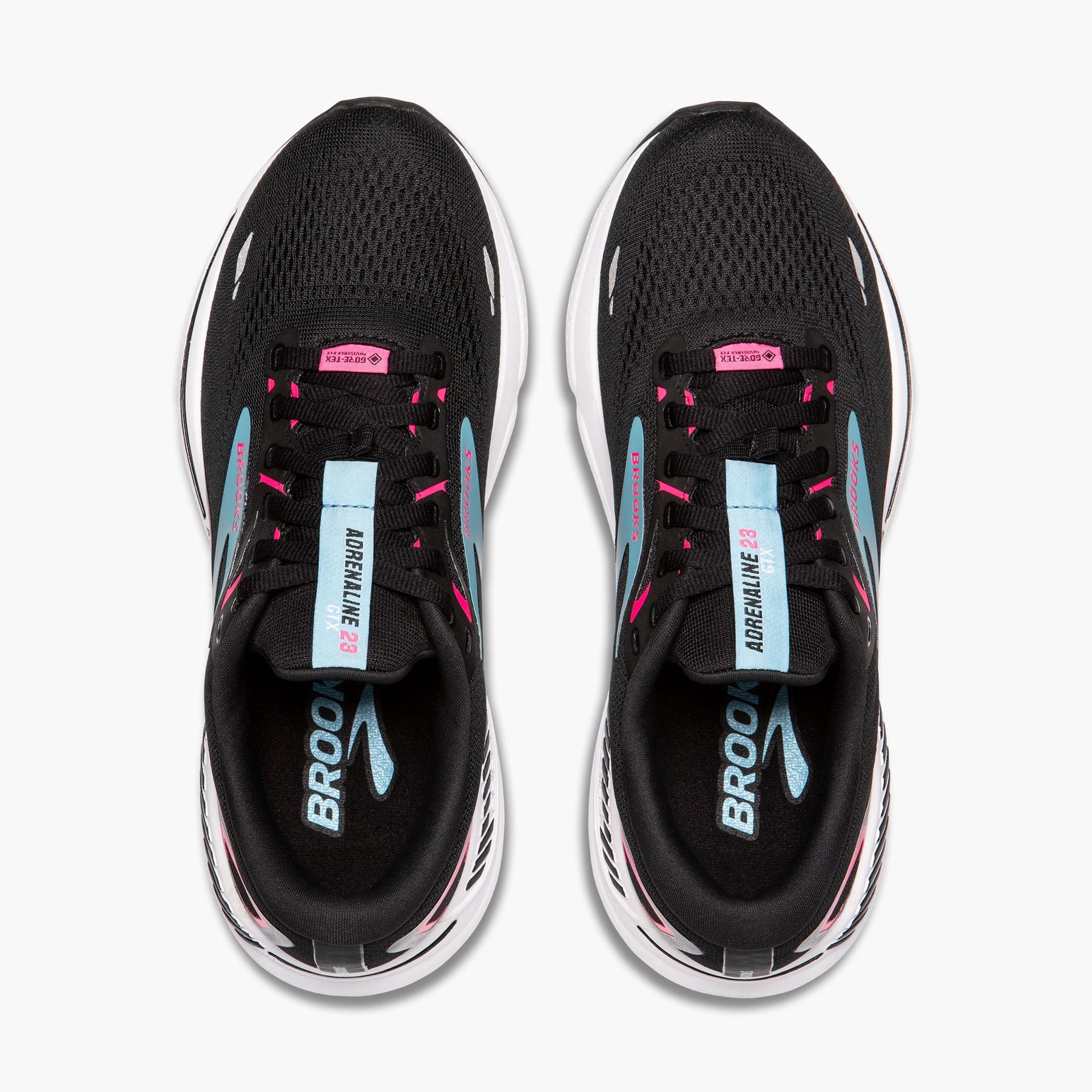 Brooks Adrenaline GTS 23 GTX Womens Running Shoes Black Knockout Pink