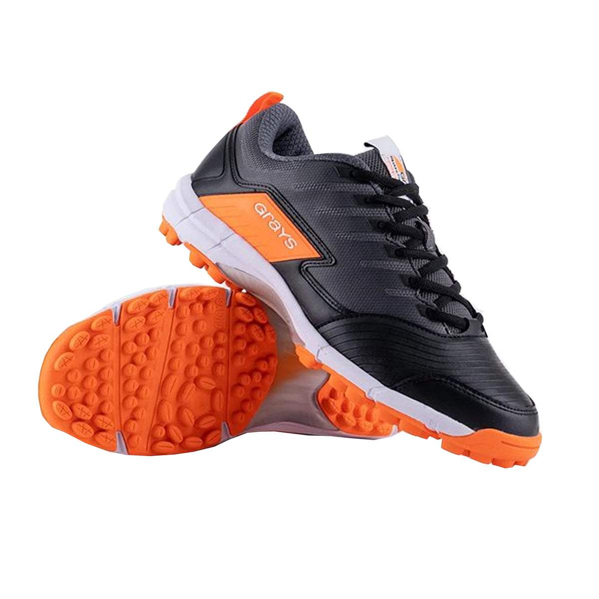 Grays Flash 3.0 Hockey Shoes: Black/Orange