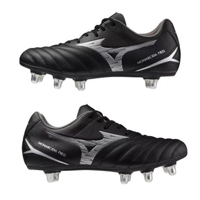 Mizuno Monarcida Neo III Rugby Boots: Black/Silver