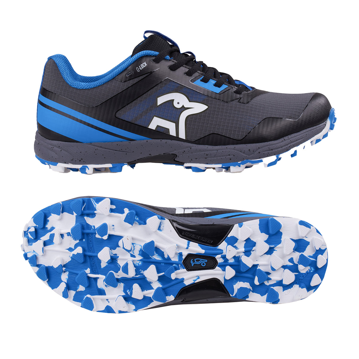 Kookaburra Pulse Hockey Shoes: Black/Blue