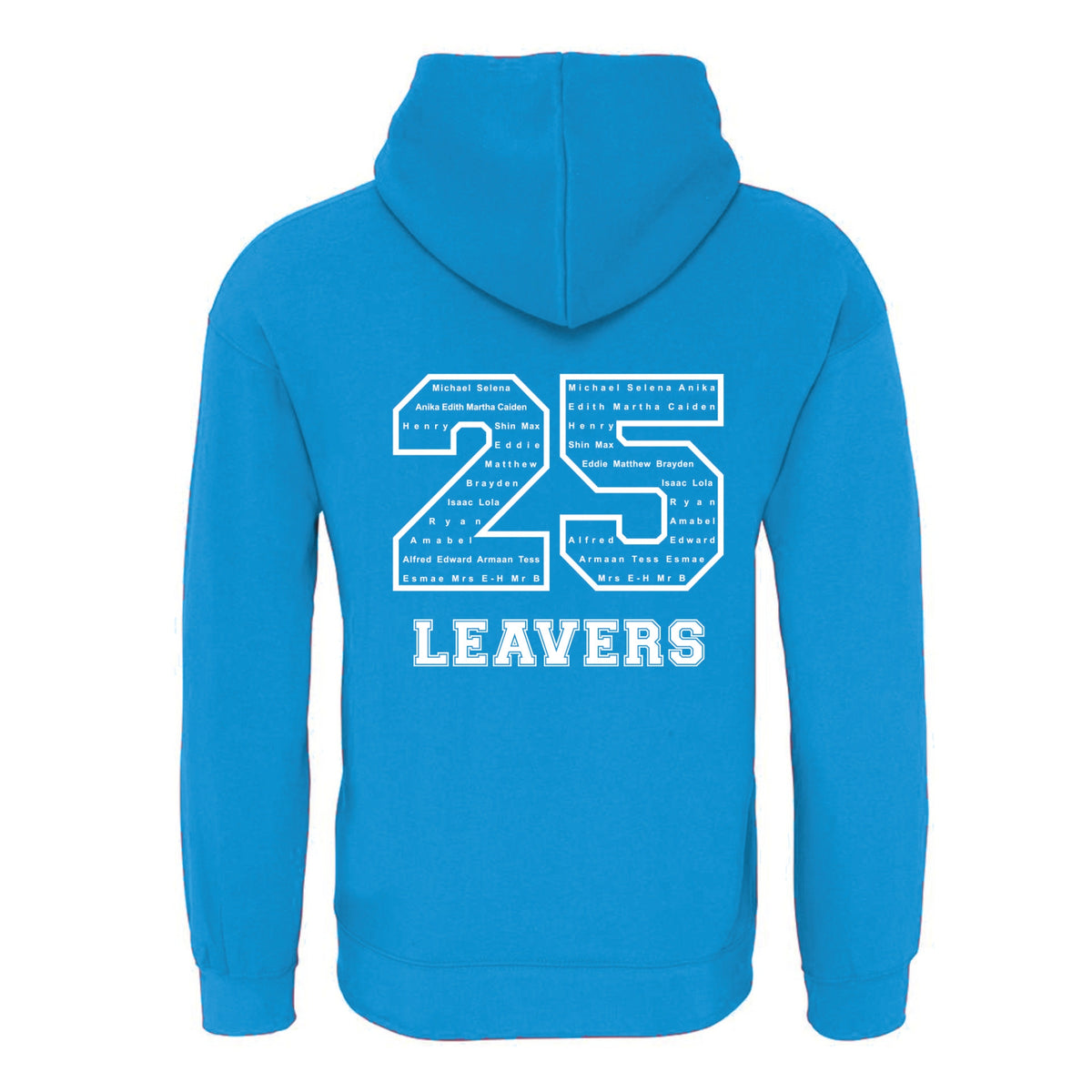 Waverley School Leavers Hoodie: Turquoise/Grey