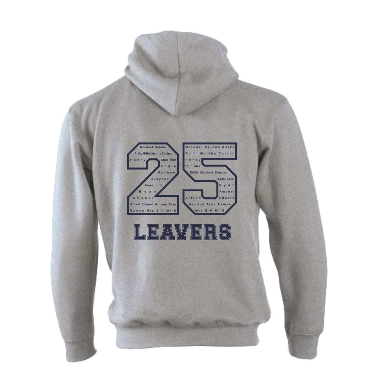 Waverley School Leavers Hoodie: Grey/Navy