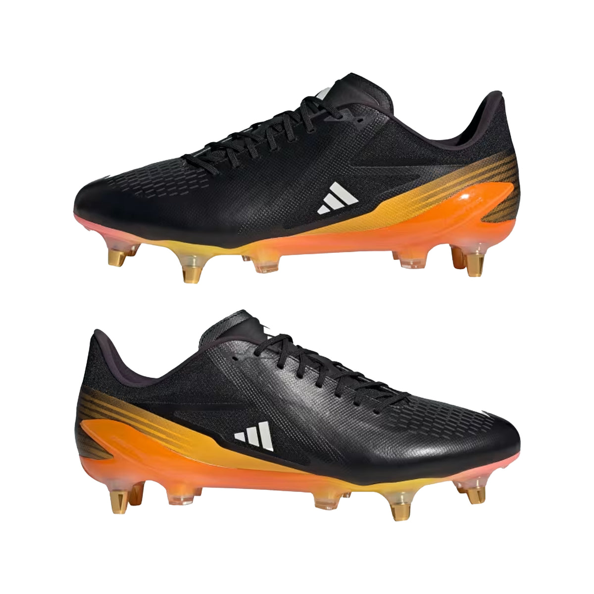 Adidas Adizero RS-15 Pro SG Rugby Boots 2024: Black/Spark