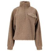 Athlecia Florrie Half Zip Womens Sherpa: Walnut