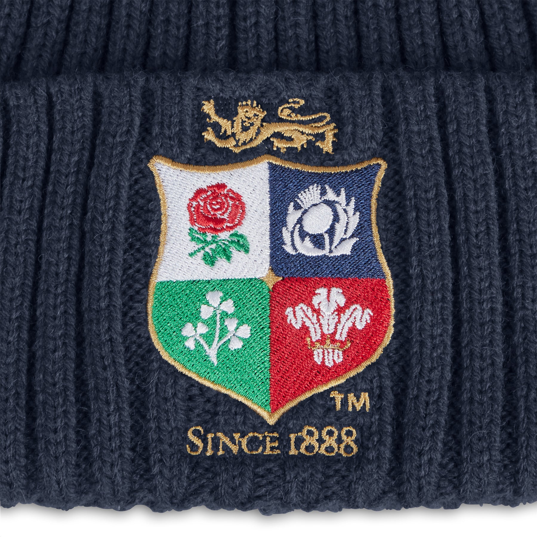 British & Irish Lions Rugby Fleece Beanie: Navy