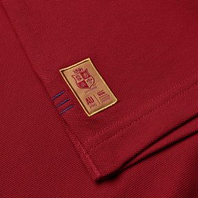 British & Irish Lions Rugby Pique Polo: Red