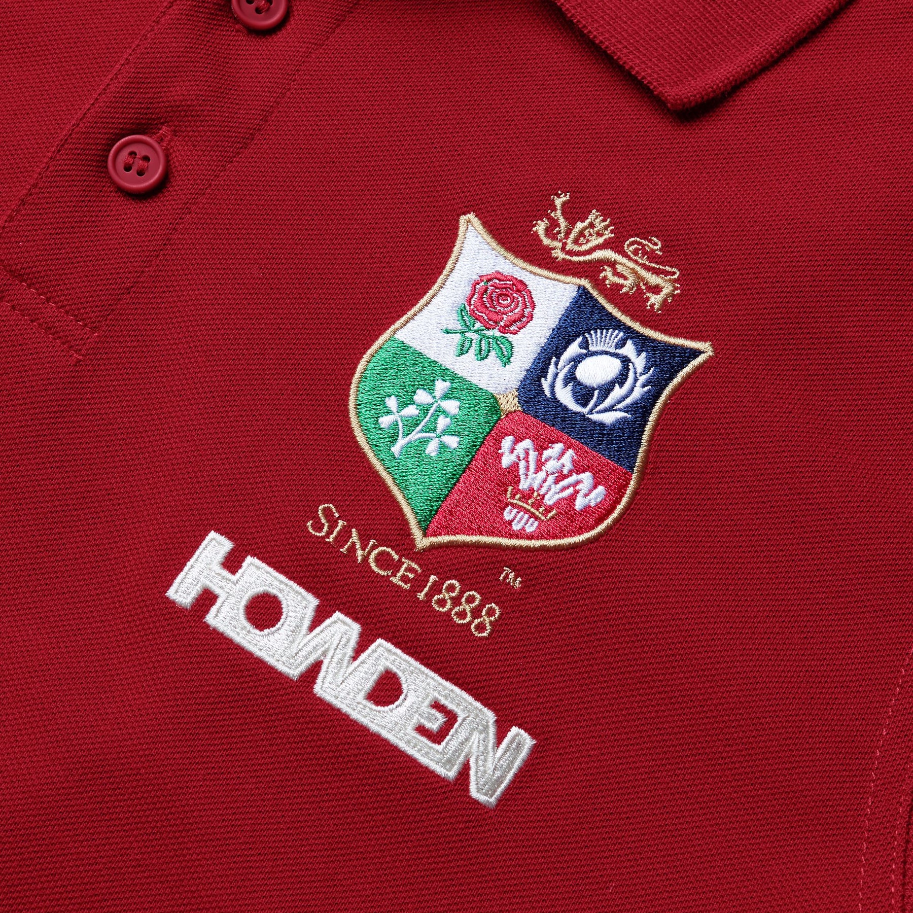 British & Irish Lions Rugby Pique Polo: Red