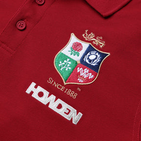 British & Irish Lions Rugby Pique Polo: Red