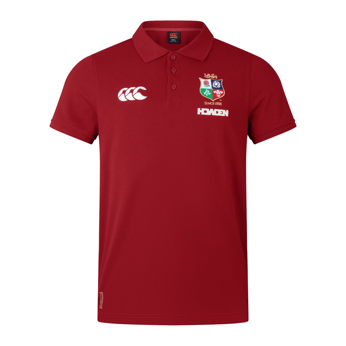 British & Irish Lions Rugby Pique Polo: Red