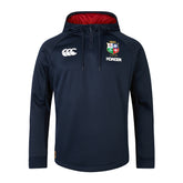 British & Irish Lions Rugby 1/4 Zip Hoodie: Navy