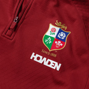 British & Irish Lions Rugby 1/4 Zip Thermoreg Fleece: Red