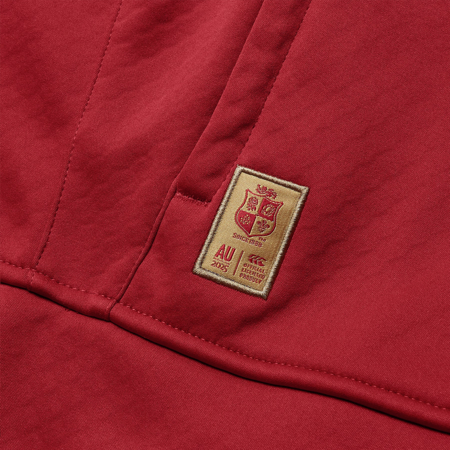 British & Irish Lions Rugby 1/4 Zip Thermoreg Fleece: Red