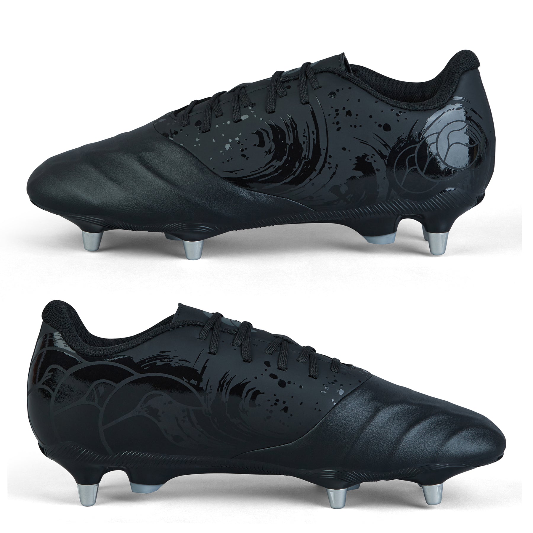 Canterbury Phoenix Genesis Team Rugby Boots: Black/Silver