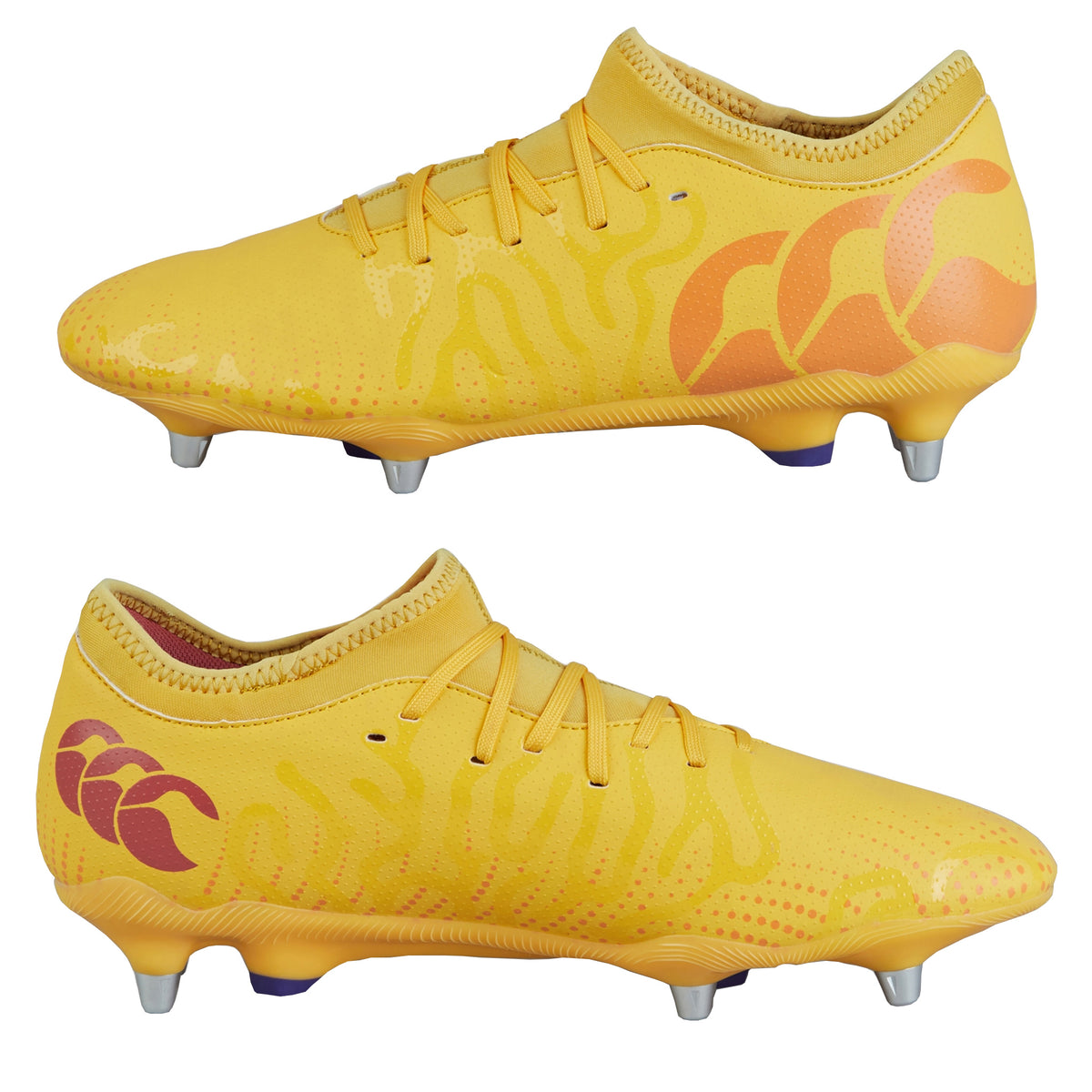 Canterbury Speed Infinite Team SG Rugby Boots: Yellow/Orange