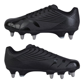 Canterbury Stampede Team Rugby Boots: Black/Silver