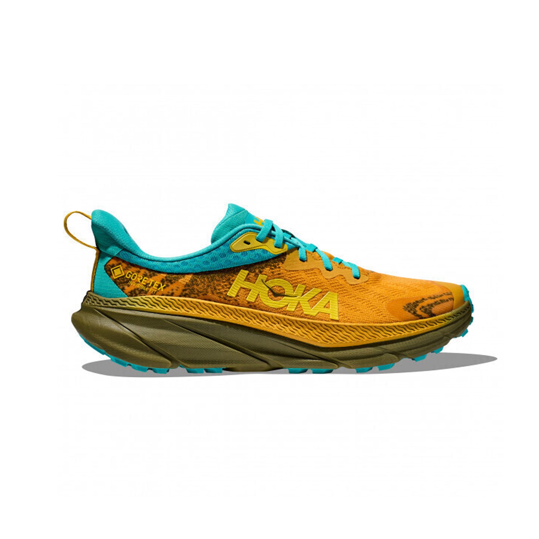 Hoka Challenger 7 GTX Mens Running Shoes: Golden Yellow/Avocado