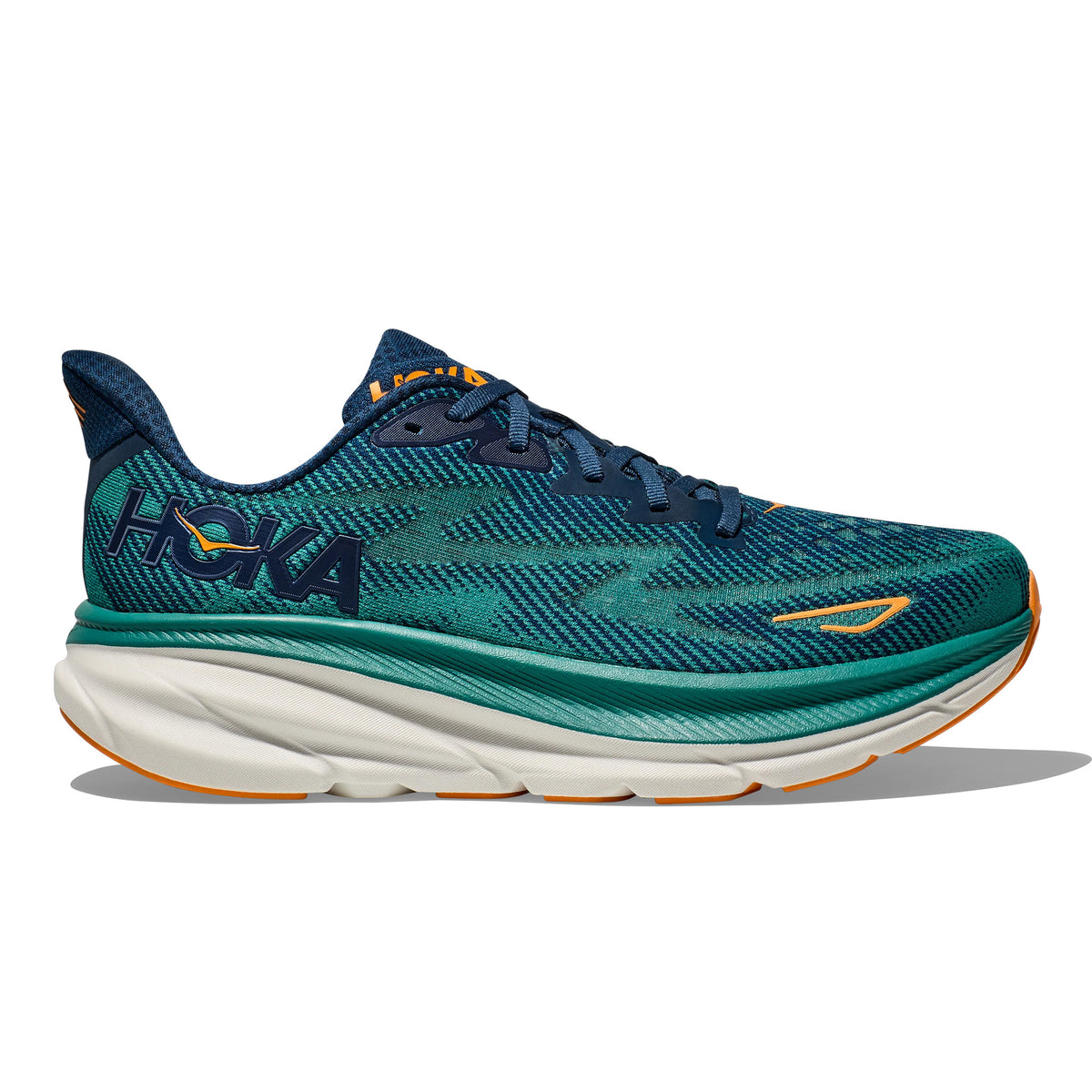 Hoka Clifton 9 Mens Running Shoes: Midnight/Oceanic