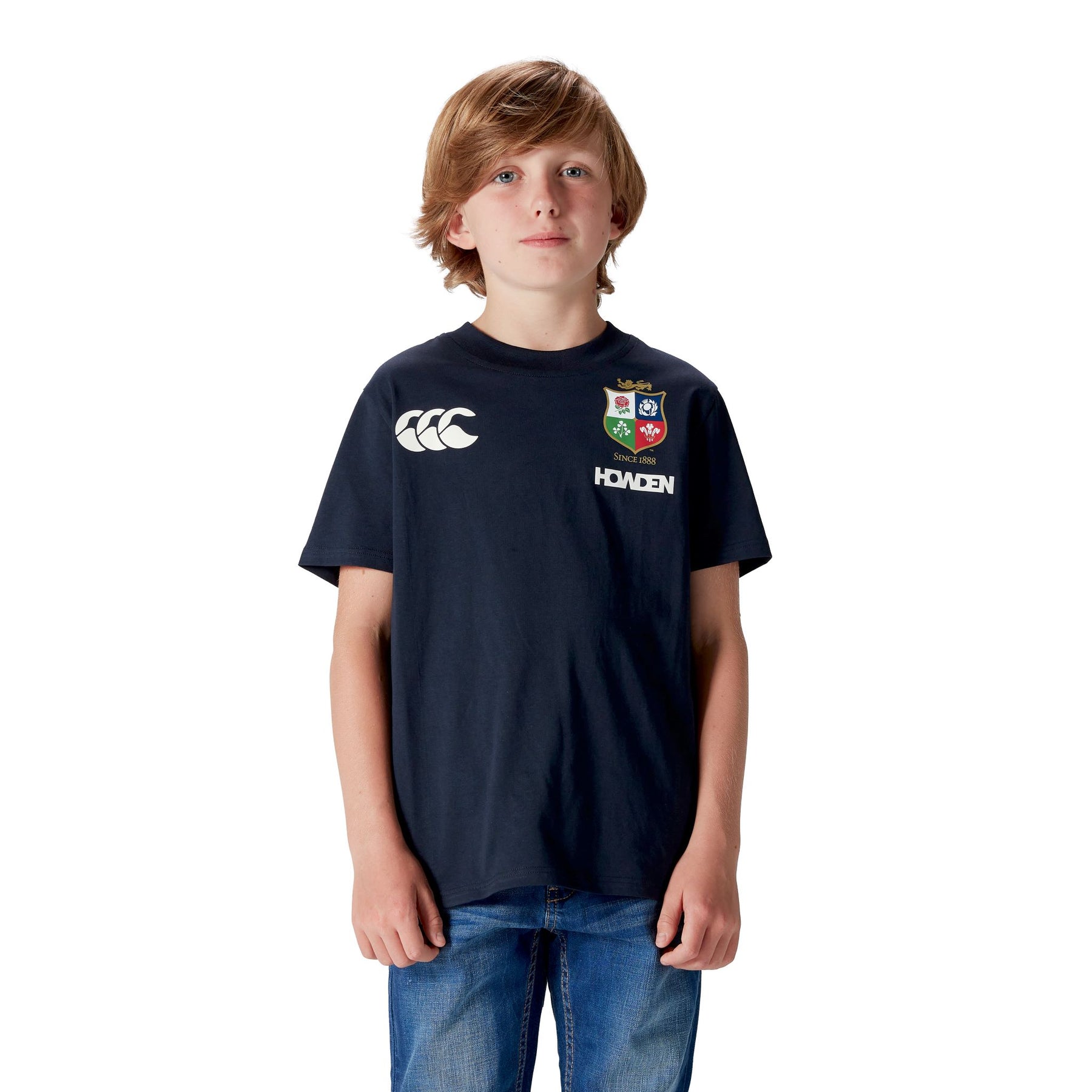 British & Irish Lions Rugby Cotton Junior Jersey Tee: Navy