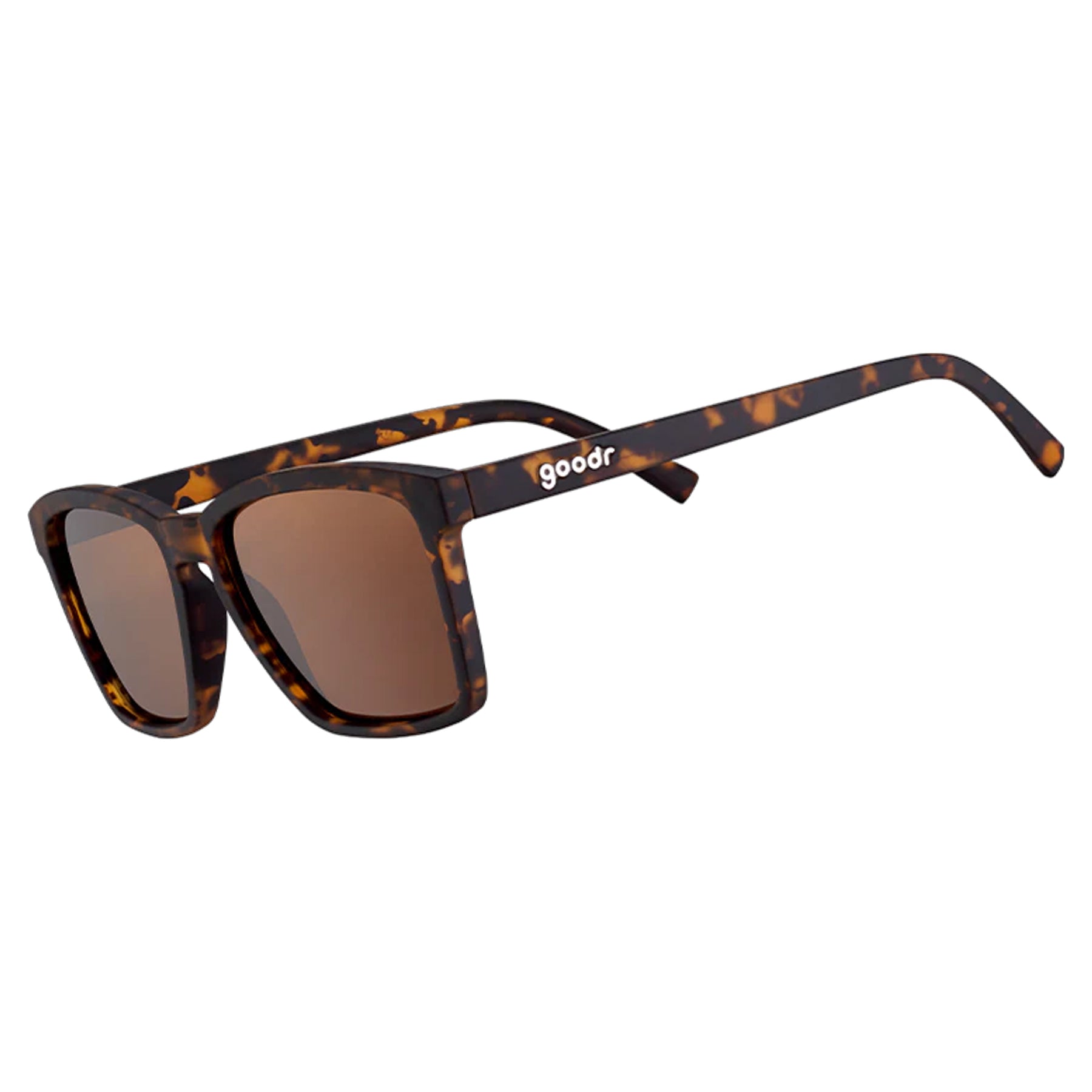 Goodr Baller Sunglasses Brown Non-Reflective Lenses: Tortoiseshell Frame