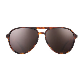 Goodr Ghosted Sunglasses Brown Non-Reflective Lenses: Tortoiseshell Frame