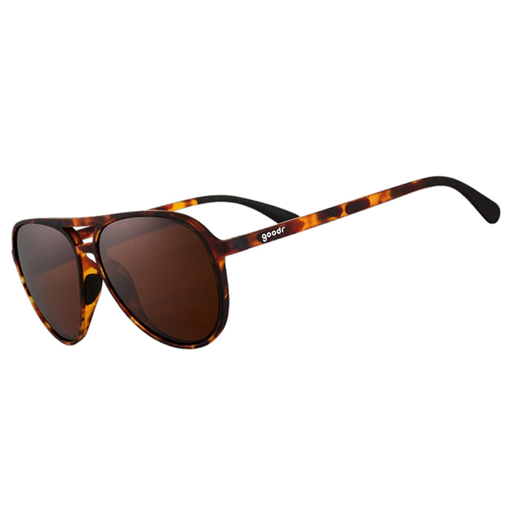 Goodr Ghosted Sunglasses Brown Non-Reflective Lenses: Tortoiseshell Frame