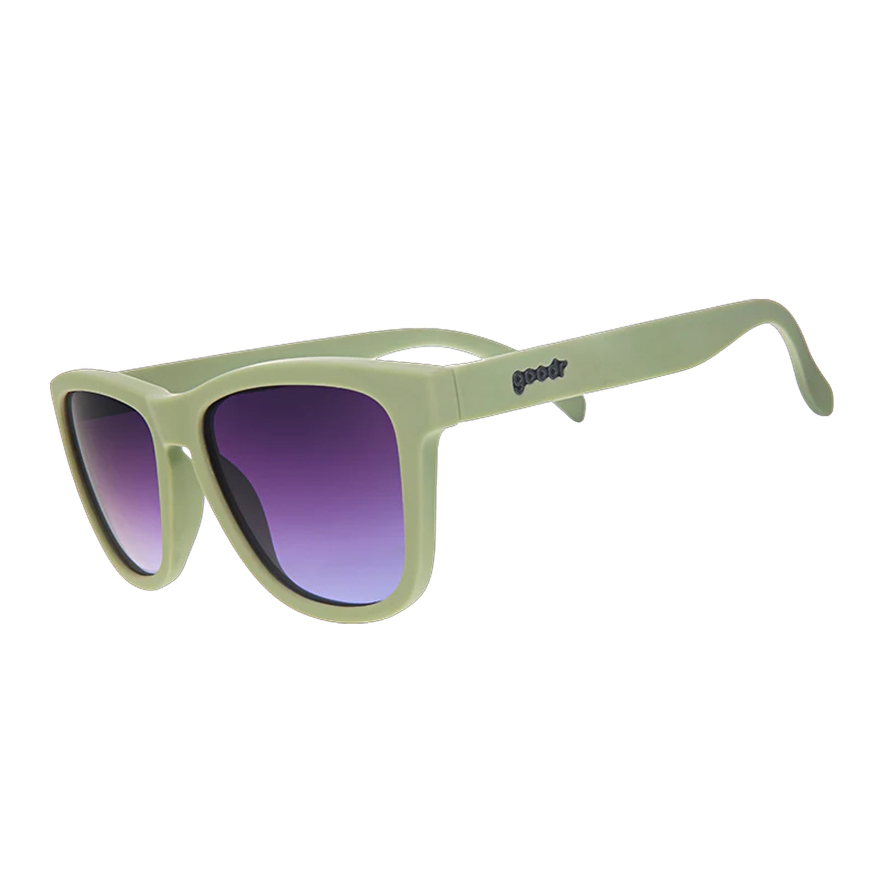 Goodr New Sage Sunglasses Purple Gradient Lenses: Green Frame