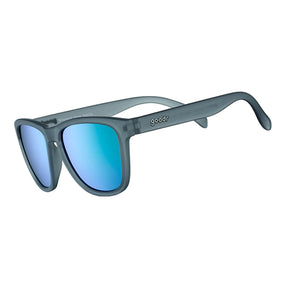 Goodr Silverback Sunglasses Light Green Reflective Lenses: Grey Frame