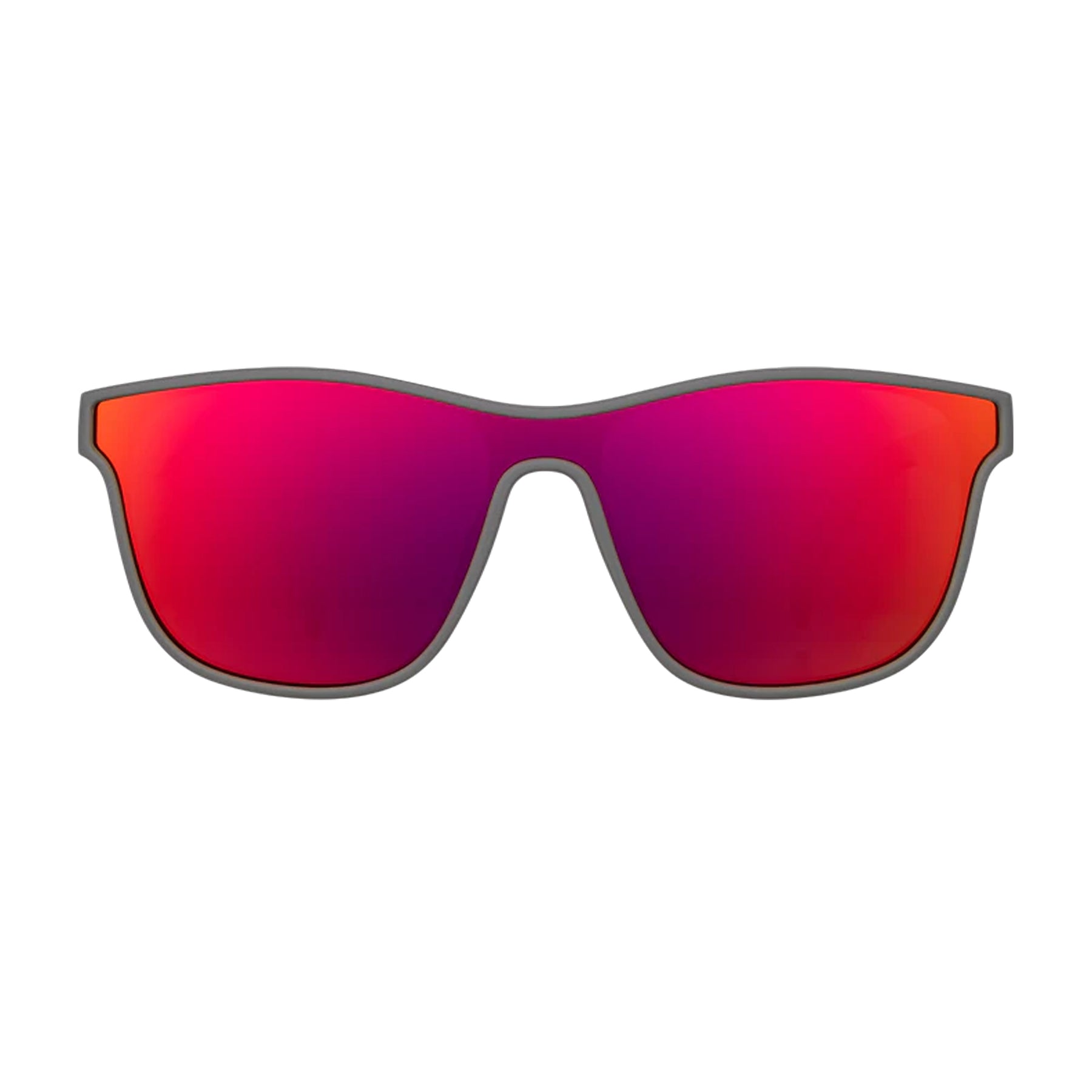 Goodr Voight Sunglasses Rose Reflective Lenses: Grey Frame