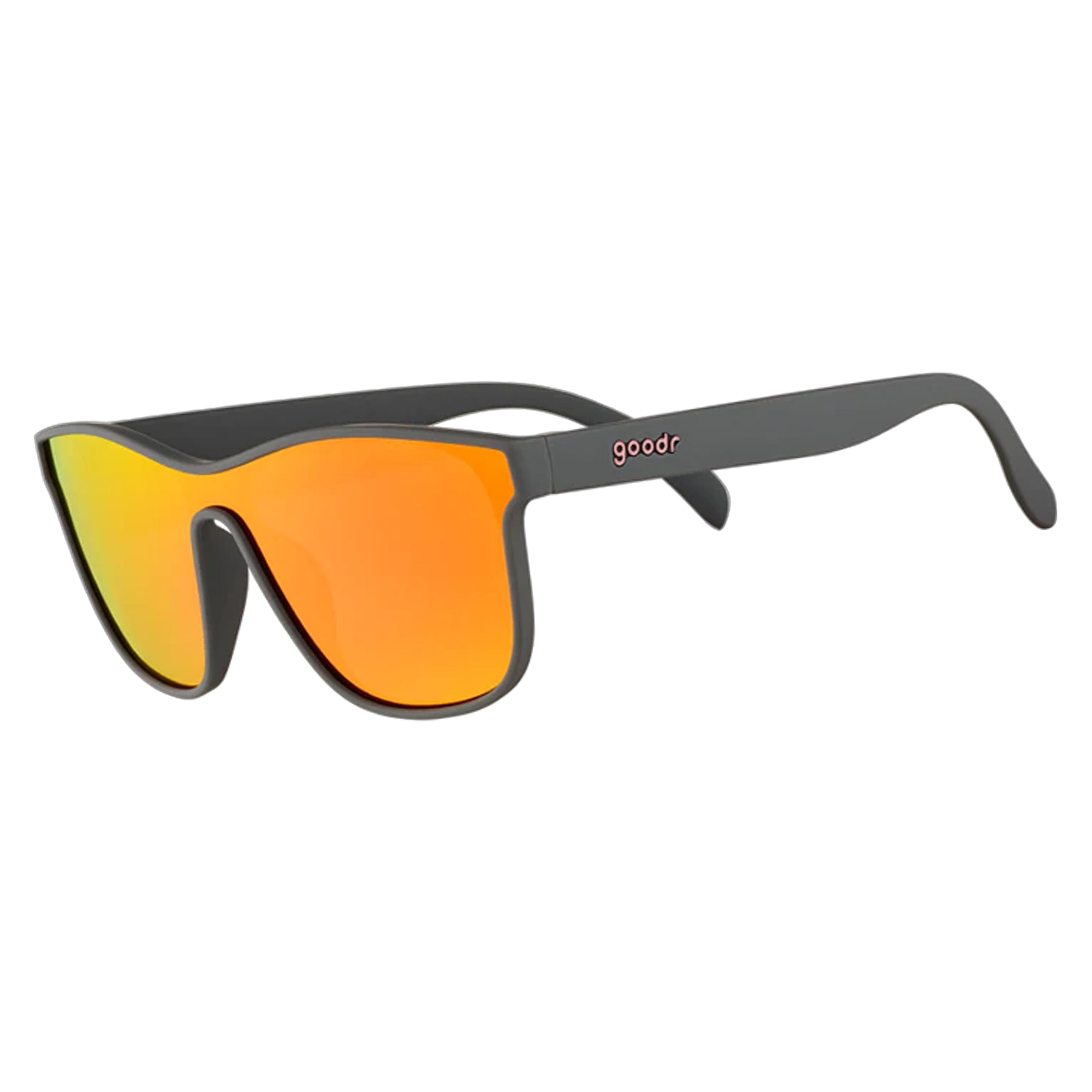 Goodr Voight Sunglasses Rose Reflective Lenses: Grey Frame