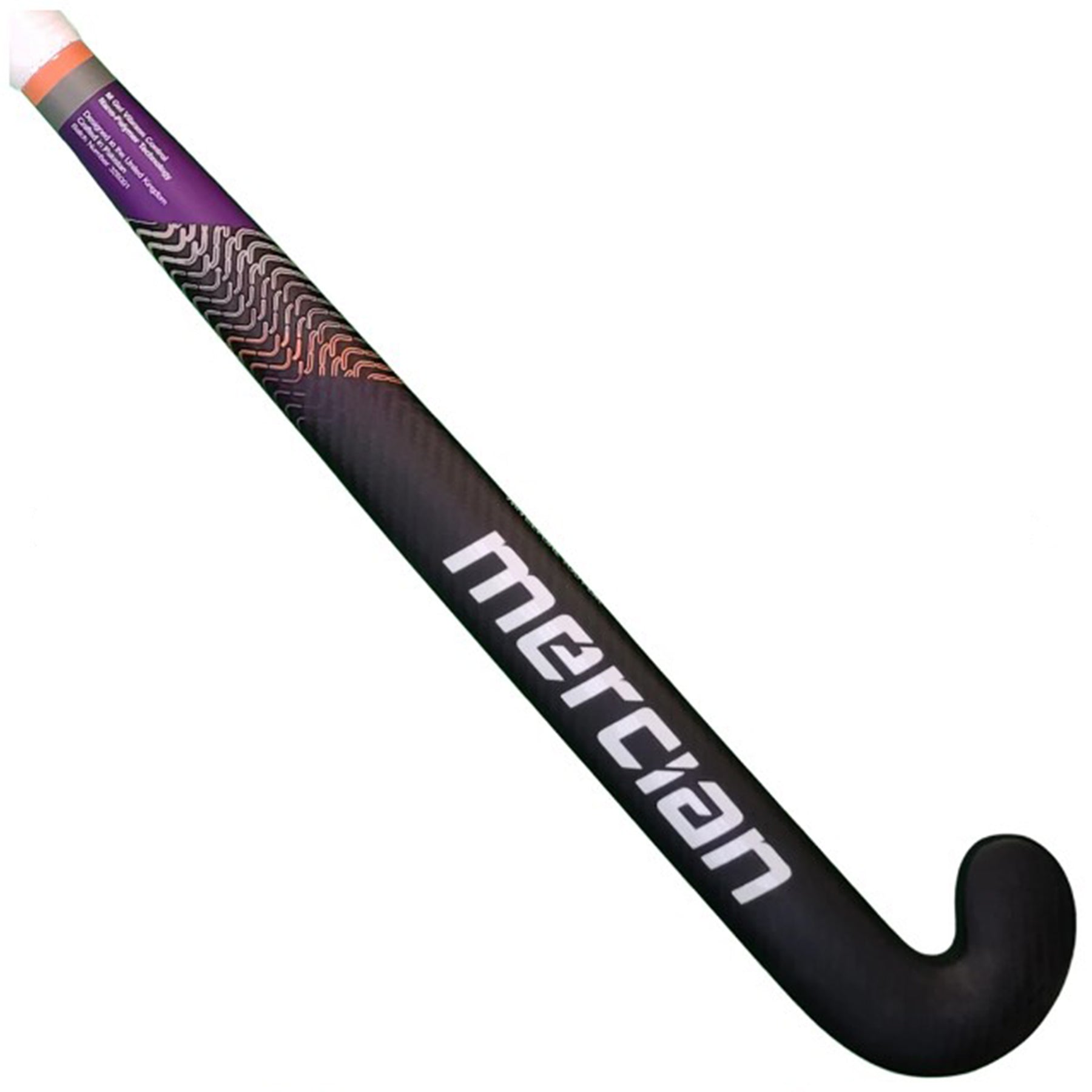 Mercian Evolution CKF55 Pro Hockey Stick: Smoked Carbon/Electric Purple