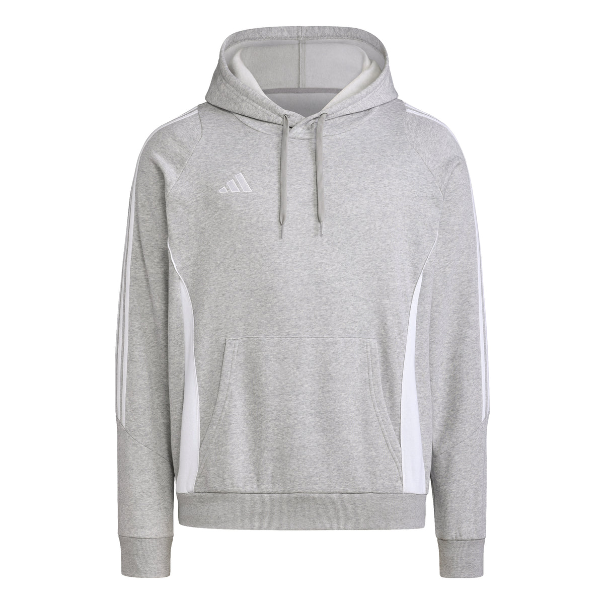 Tiro24 Sweat Hoodie: medium grey heather/white