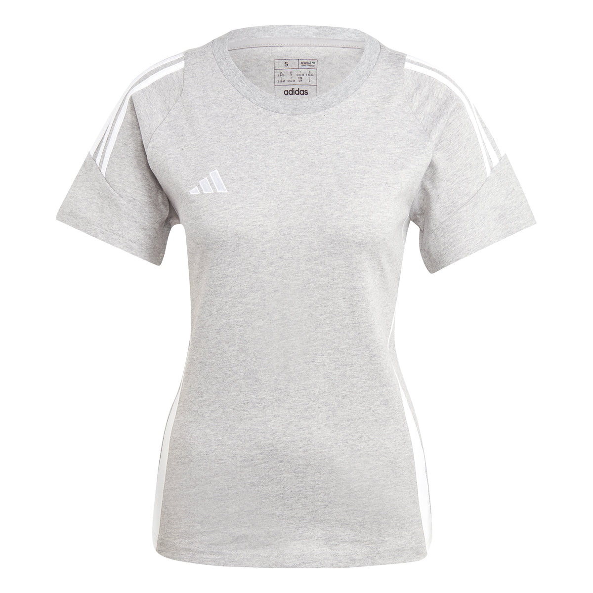 Tiro24 Sweat Tee Women: medium grey heather/white