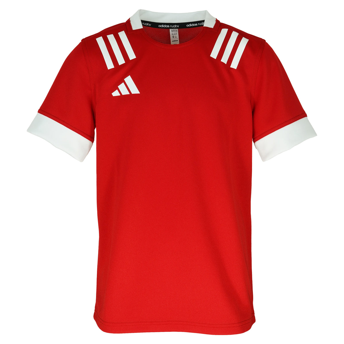 3 Stripe Rugby Jersey Youth: Red