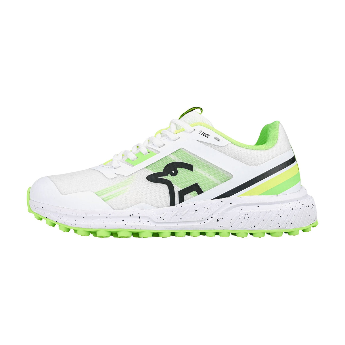 Kookaburra KC 2.0 Senior Rubber Cricket Shoes 2025: White/Lime