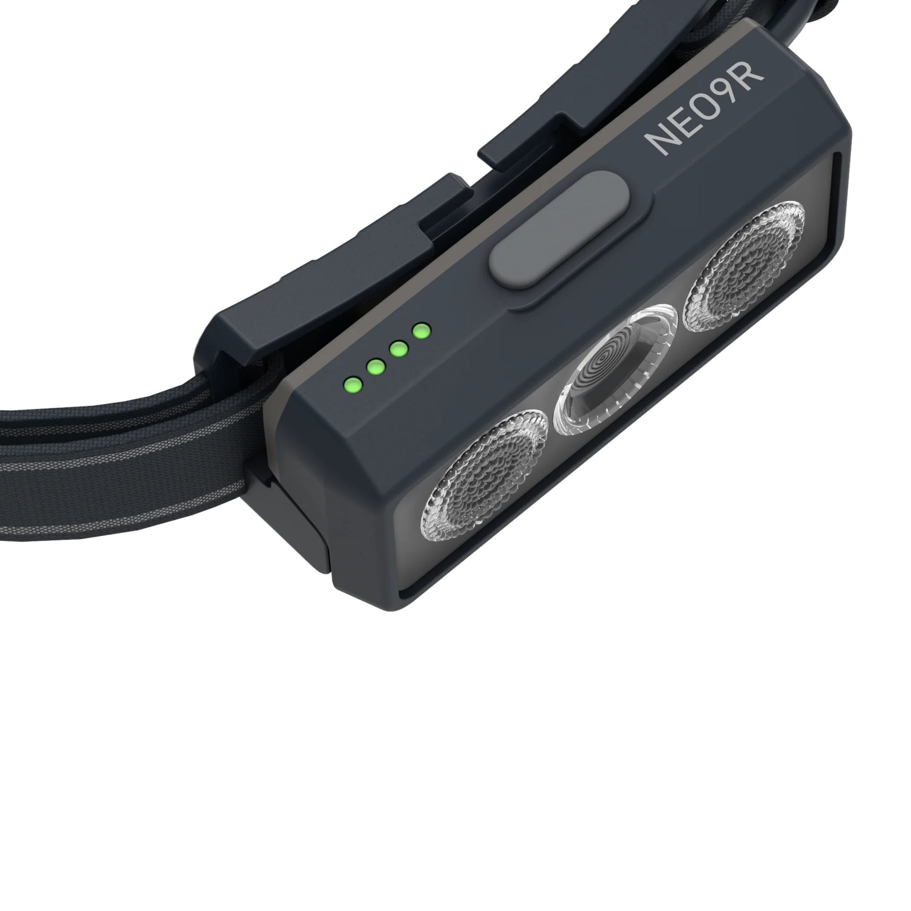 Ledlenser NEo9R Rechargeable Running Head Torch with Chest Strap: Gray/Black