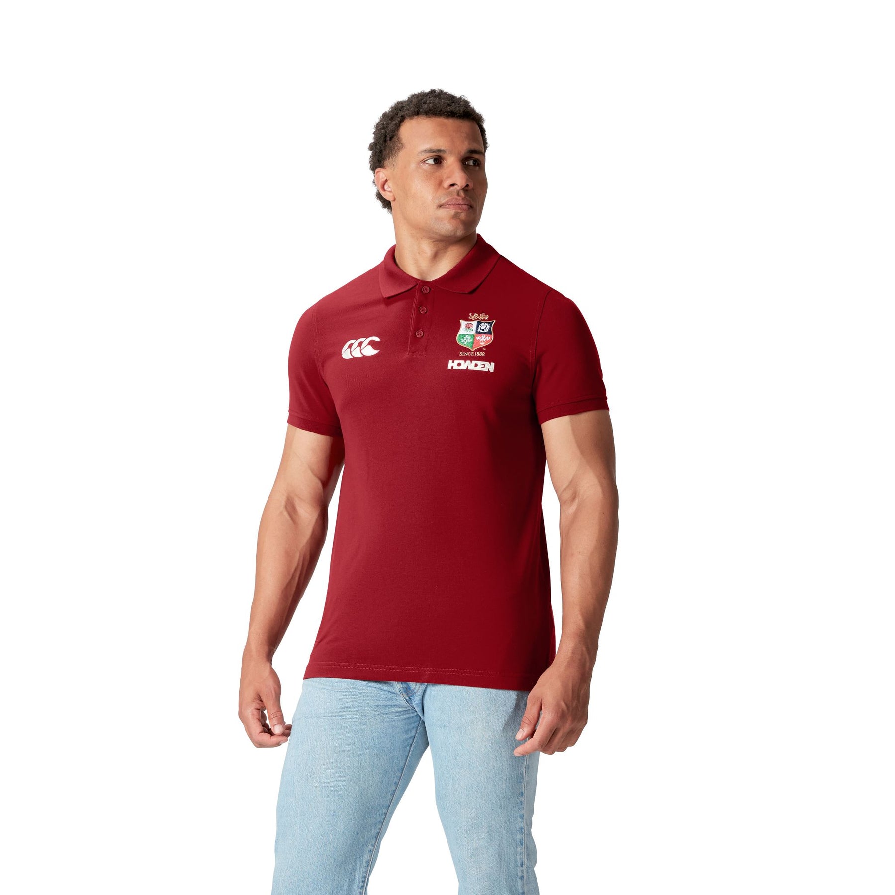 British & Irish Lions Rugby Pique Polo: Red