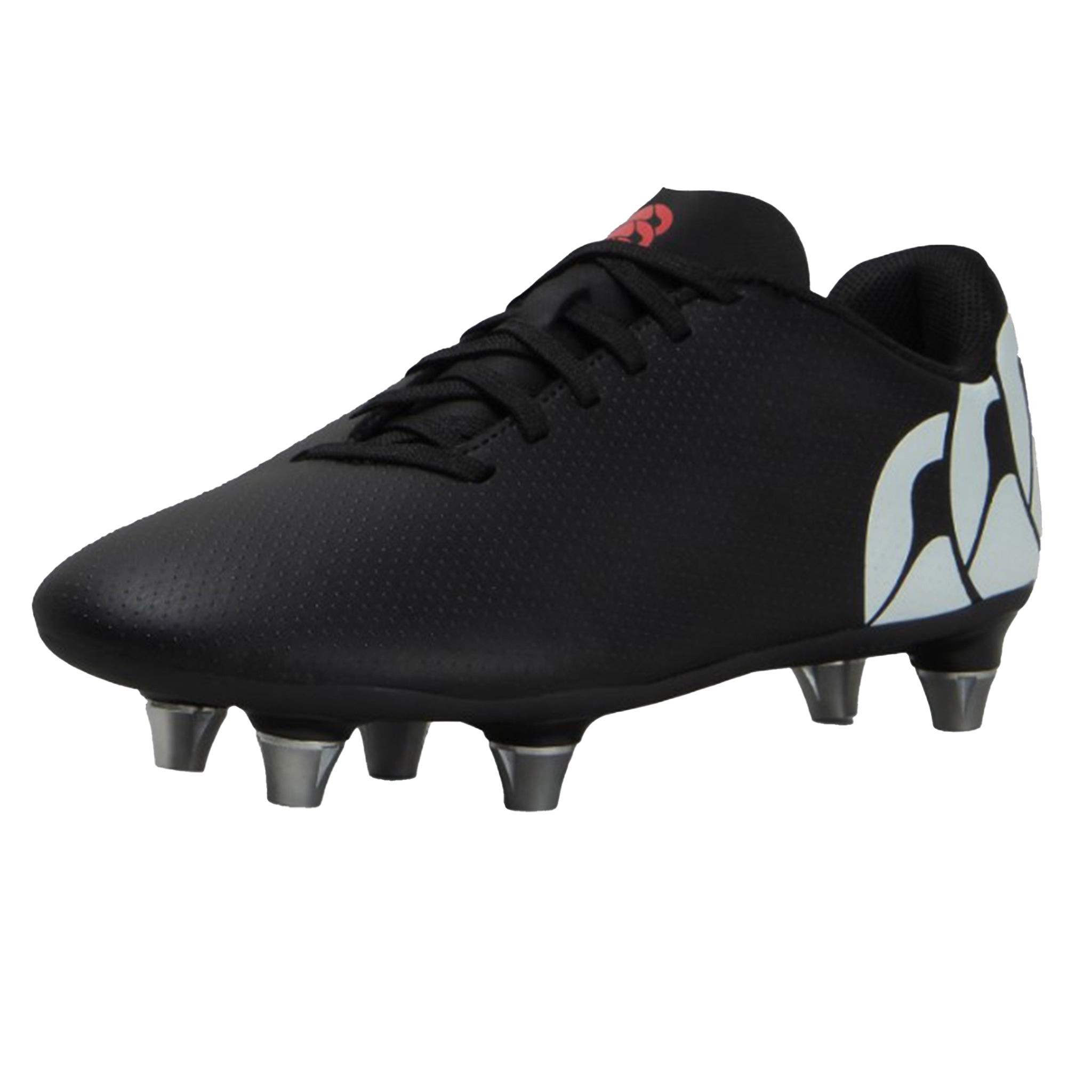 Canterbury Junior Speed Raze Soft Ground Rugby Boots: Black/White