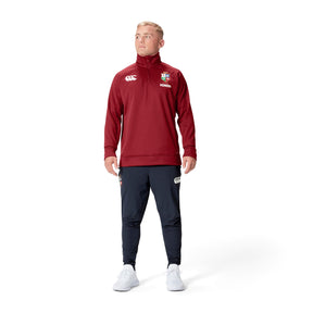 British & Irish Lions Rugby 1/4 Zip Thermoreg Fleece: Red