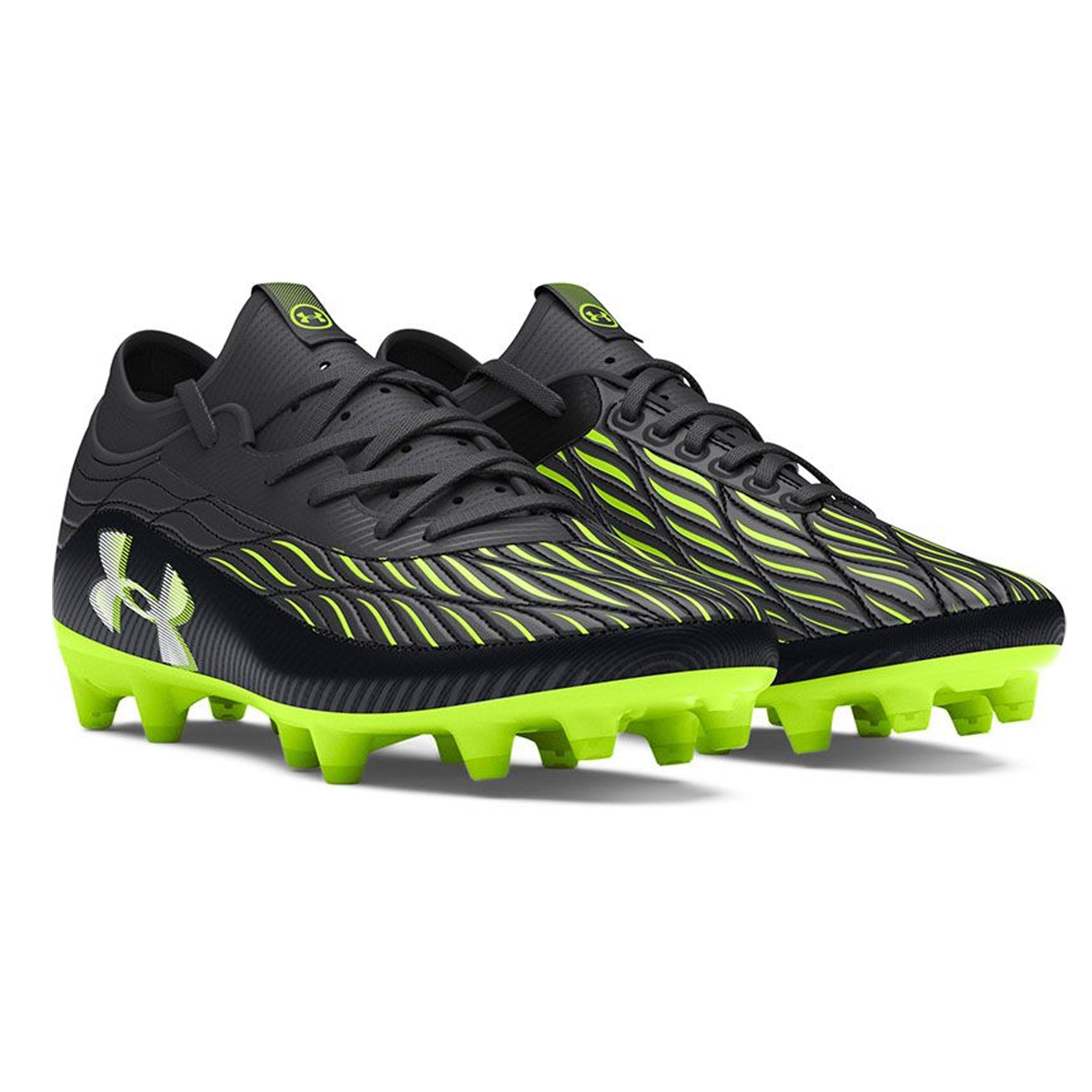 Under Armour Magnetico Select 4 FG Football Shoes: Black/Anthracite/White