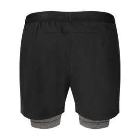 Virtus Mens Dylan 2-in-1 Stretch Shorts: Black