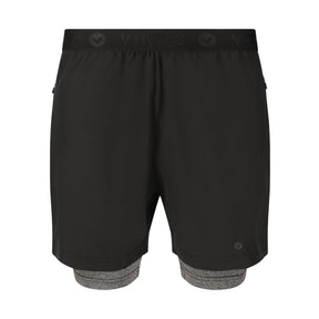 Virtus Mens Dylan 2-in-1 Stretch Shorts: Black