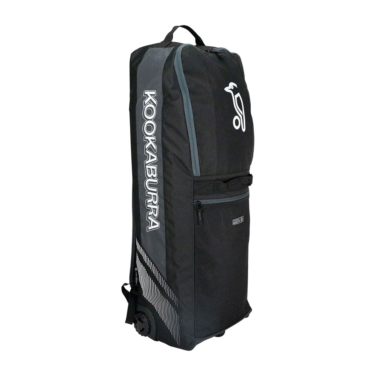 Kookaburra WD5000 Wheelie Duffle Bag 2025: Black/Grey