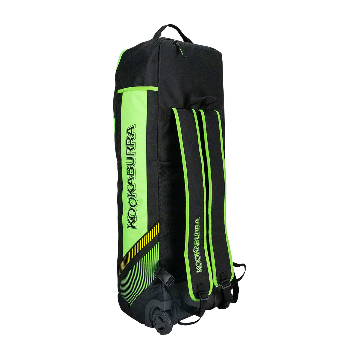 Kookaburra WD5000 Wheelie Duffle Bag 2025: Black/Neon Green