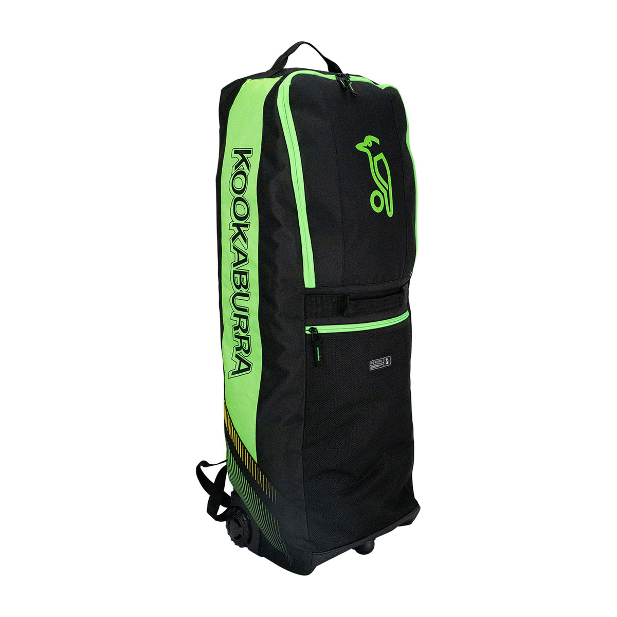 Kookaburra WD5000 Wheelie Duffle Bag 2025: Black/Neon Green